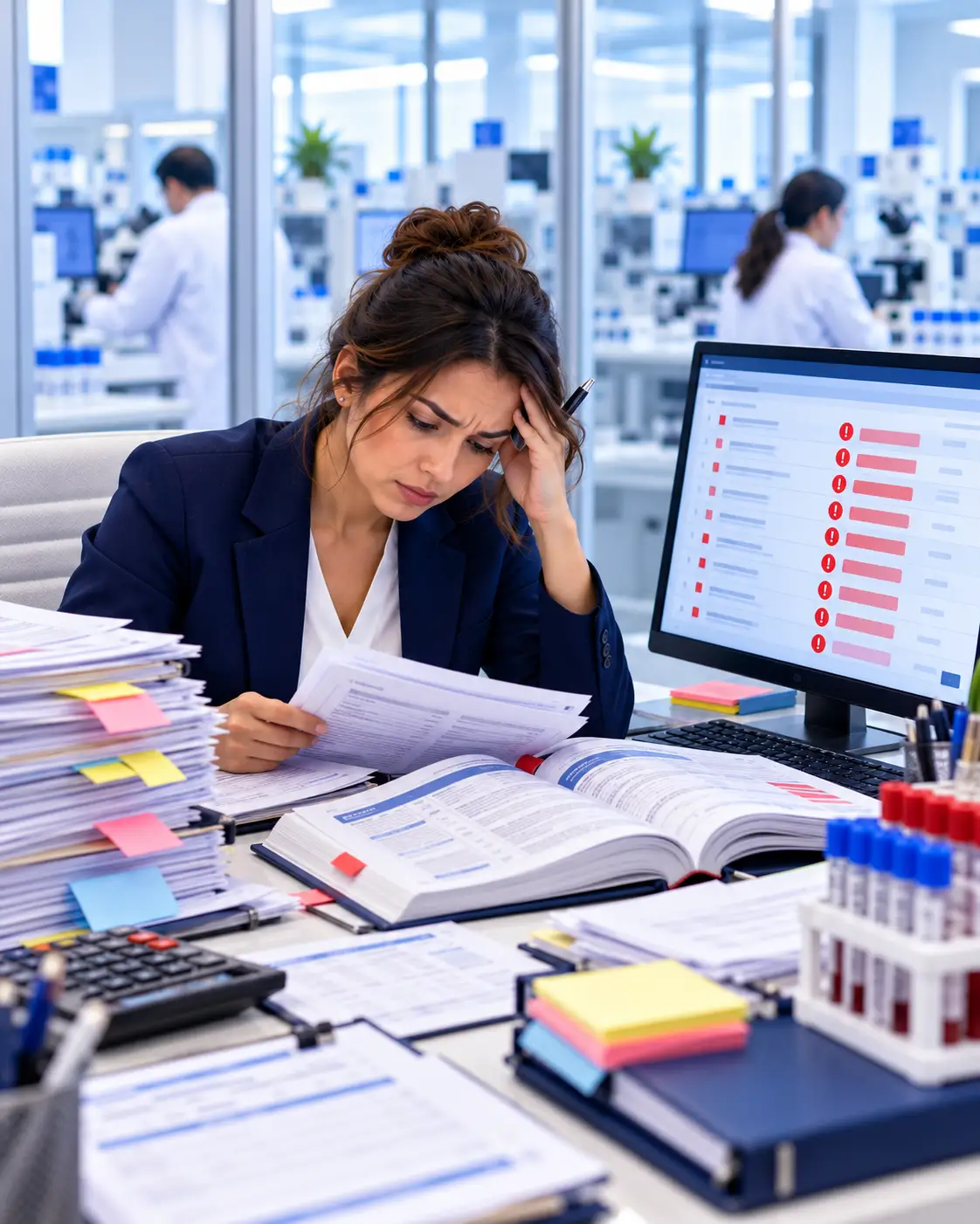 Billing staff member frustrated by rejected claims and coding manuals
